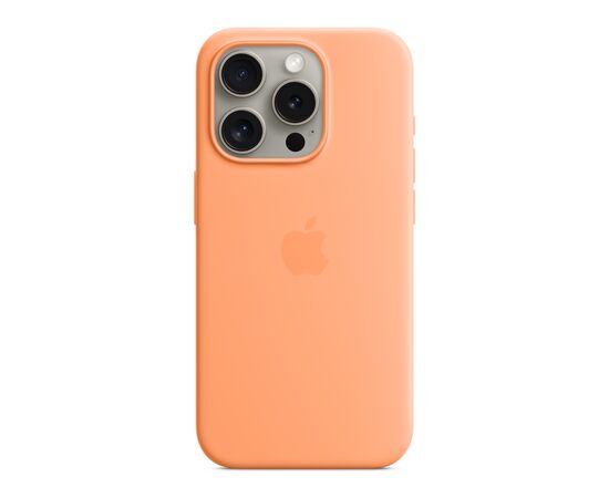 Чехол для мобильного телефона Apple iPhone 15 Pro Silicone Case with MagSafe Orange Sorbet (MT1H3ZM/A)