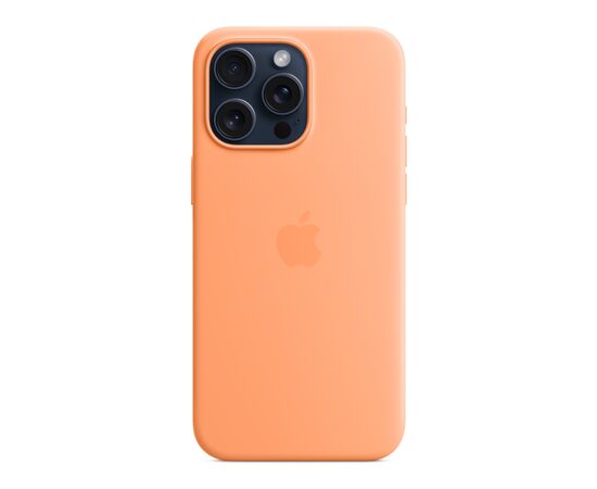 Чехол для мобильного телефона Apple iPhone 15 Pro Max Silicone Case with MagSafe Orange Sorbet (MT1W3ZM/A), изображение 2 Чехол для мобильного телефона Apple iPhone 15 Pro Max Silicone Case with MagSafe Orange Sorbet (MT1W3ZM/A), изображение 2