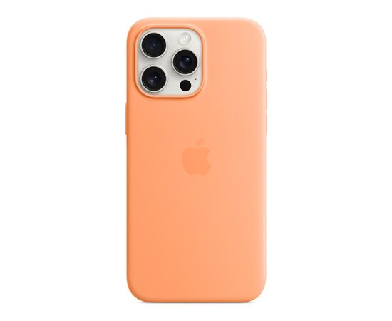 Чехол для мобильного телефона Apple iPhone 15 Pro Max Silicone Case with MagSafe Orange Sorbet (MT1W3ZM/A), изображение 3 Чехол для мобильного телефона Apple iPhone 15 Pro Max Silicone Case with MagSafe Orange Sorbet (MT1W3ZM/A), изображение 3