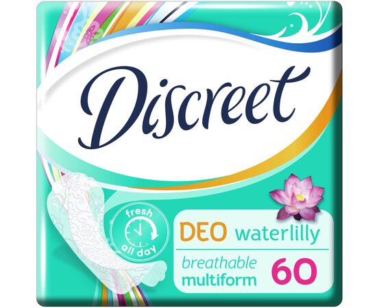 Ежедневные прокладки Discreet Deo Water Lily 60 шт. (8001090170354/8700216152983), изображение 3 Ежедневные прокладки Discreet Deo Water Lily 60 шт. (8001090170354/8700216152983), изображение 3
