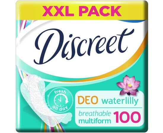 Ежедневные прокладки Discreet Deo Water Lily 100 шт (8001090162274), изображение 3 Ежедневные прокладки Discreet Deo Water Lily 100 шт (8001090162274), изображение 3