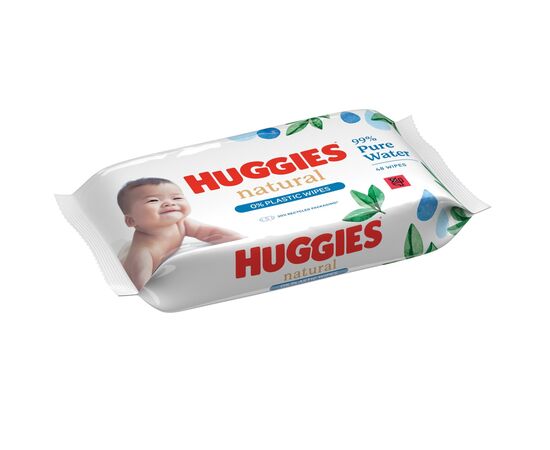 Детские влажные салфетки Huggies Natural 48 шт (5029053578286), изображение 2 Детские влажные салфетки Huggies Natural 48 шт (5029053578286), изображение 2
