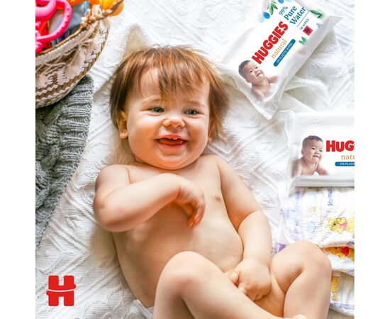 Детские влажные салфетки Huggies Natural 48 шт (5029053578286), изображение 4 Детские влажные салфетки Huggies Natural 48 шт (5029053578286), изображение 4