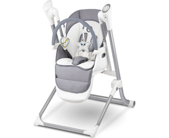 Стульчик для кормления Lionelo 2 в 1 Lionelo Niles Grey (LO-NILES GREY), изображение 4 Стульчик для кормления Lionelo 2 в 1 Lionelo Niles Grey (LO-NILES GREY), изображение 4