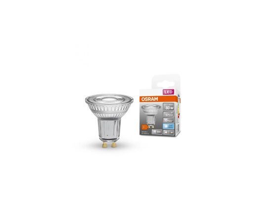 Лампочка Osram LED PAR16 80 6,9W/840 230V GU10  скляна колба (4058075453647), изображение 3 Лампочка Osram LED PAR16 80 6,9W/840 230V GU10  скляна колба (4058075453647), изображение 3