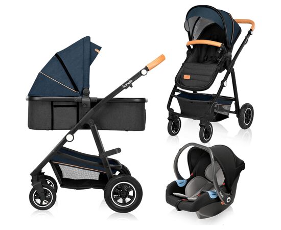Коляска Lionelo 3 в 1 Amber Blue Navy (LO-AMBER BLUE NAVY (3in1))