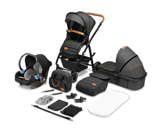 Коляска Lionelo 3 в 1 Amber Grey Graphite (LO-AMBER GREY GRAPHITE (3in1)), изображение 7 Коляска Lionelo 3 в 1 Amber Grey Graphite (LO-AMBER GREY GRAPHITE (3in1)), изображение 7
