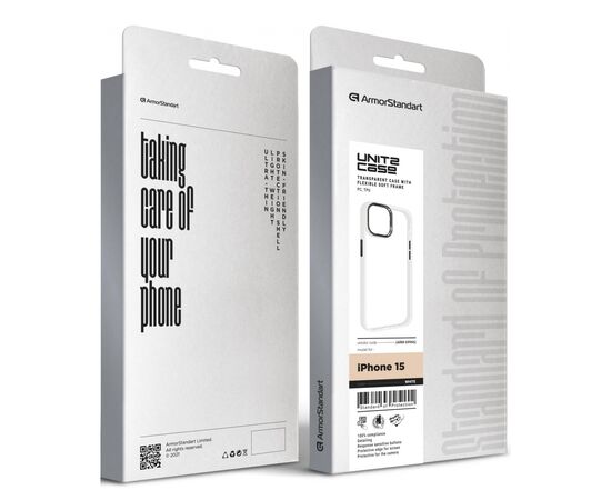 Чехол для мобильного телефона Armorstandart UNIT2 Apple iPhone 15 White (ARM69966), изображение 5 Чехол для мобильного телефона Armorstandart UNIT2 Apple iPhone 15 White (ARM69966), изображение 5