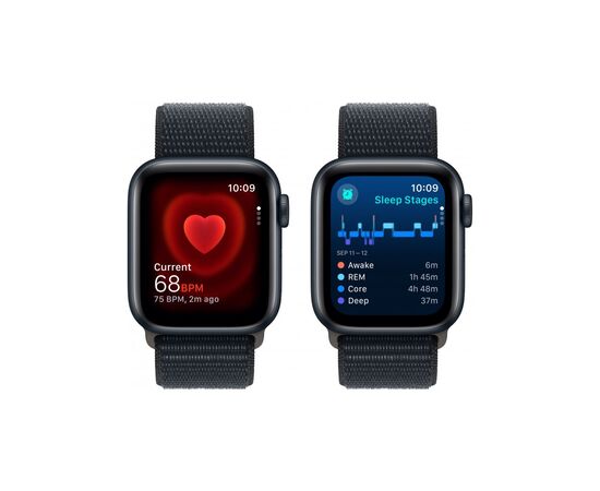 Смарт-годинник Apple Watch SE 2023 GPS 40mm Midnight Aluminium Case with Midnight Sport Loop (MRE03QP/A), зображення 5 Смарт-годинник Apple Watch SE 2023 GPS 40mm Midnight Aluminium Case with Midnight Sport Loop (MRE03QP/A), зображення 5