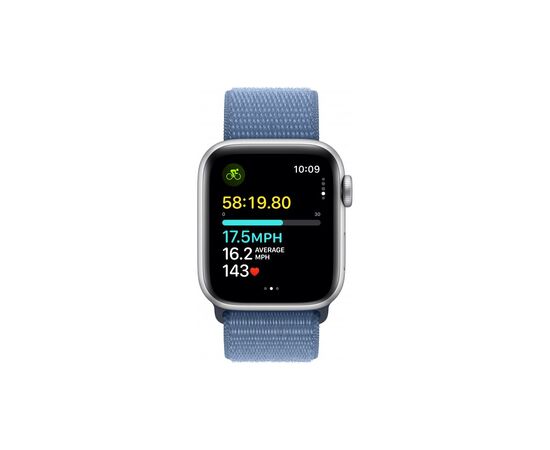 Смарт-годинник Apple Watch SE 2023 GPS 40mm Silver Aluminium Case with Winter Blue Sport Loop (MRE33QP/A), зображення 6