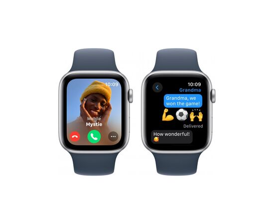 Смарт-часы Apple Watch SE 2023 GPS 44mm Silver Aluminium Case with Storm Blue Sport Band - M/L (MREE3QP/A), изображение 4 Смарт-часы Apple Watch SE 2023 GPS 44mm Silver Aluminium Case with Storm Blue Sport Band - M/L (MREE3QP/A), изображение 4