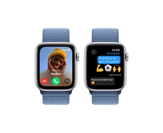 Смарт-годинник Apple Watch SE 2023 GPS 44mm Silver Aluminium Case with Winter Blue Sport Loop (MREF3QP/A), зображення 4