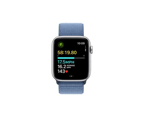 Смарт-годинник Apple Watch SE 2023 GPS 44mm Silver Aluminium Case with Winter Blue Sport Loop (MREF3QP/A), зображення 6