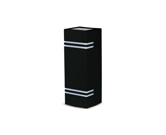 Светильник V-TAC LED SKU-7512, Wall Sleek Wall Fitting GU10 Square Black 2 Wa (3800157617710), изображение 2 Светильник V-TAC LED SKU-7512, Wall Sleek Wall Fitting GU10 Square Black 2 Wa (3800157617710), изображение 2