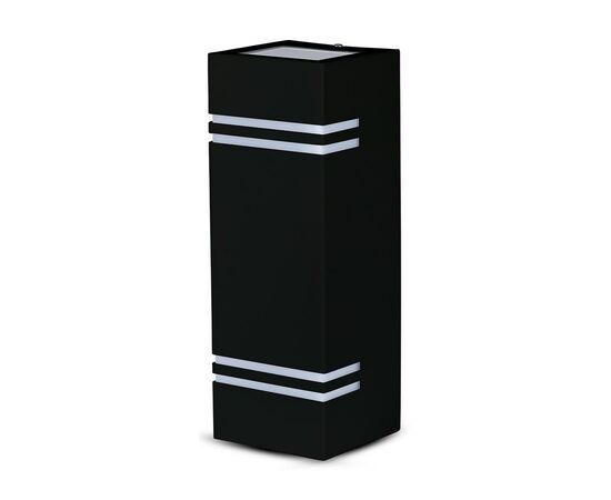 Світильник V-TAC LED SKU-7512, Wall Sleek Wall Fitting GU10 Square Black 2 Wa (3800157617710)