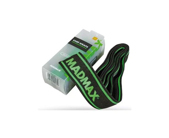 Бинт для спорта MadMax MFA-299 для колін Non slide slip knee wraps 2.0m Black/Green (MFA-299-U), изображение 10 Бинт для спорта MadMax MFA-299 для колін Non slide slip knee wraps 2.0m Black/Green (MFA-299-U), изображение 10