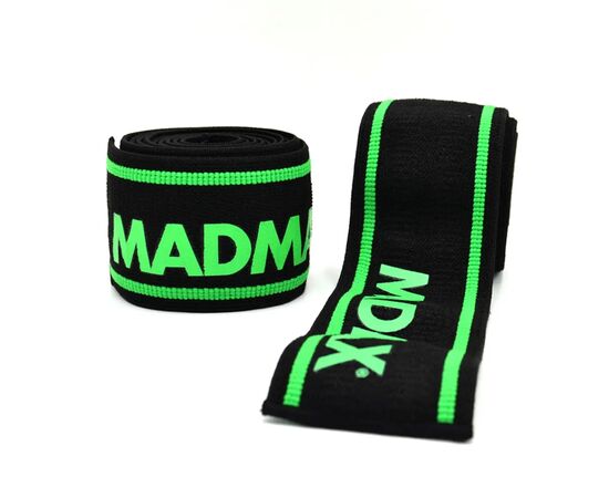 Бинт для спорта MadMax MFA-299 для колін Non slide slip knee wraps 2.0m Black/Green (MFA-299-U), изображение 3 Бинт для спорта MadMax MFA-299 для колін Non slide slip knee wraps 2.0m Black/Green (MFA-299-U), изображение 3