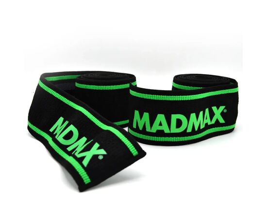 Бинт для спорта MadMax MFA-299 для колін Non slide slip knee wraps 2.0m Black/Green (MFA-299-U), изображение 5 Бинт для спорта MadMax MFA-299 для колін Non slide slip knee wraps 2.0m Black/Green (MFA-299-U), изображение 5