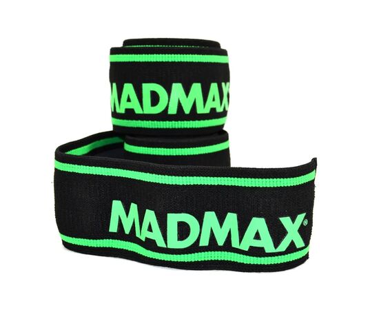 Бинт для спорта MadMax MFA-299 для колін Non slide slip knee wraps 2.0m Black/Green (MFA-299-U), изображение 6 Бинт для спорта MadMax MFA-299 для колін Non slide slip knee wraps 2.0m Black/Green (MFA-299-U), изображение 6