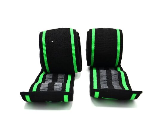 Бинт для спорта MadMax MFA-299 для колін Non slide slip knee wraps 2.0m Black/Green (MFA-299-U), изображение 8 Бинт для спорта MadMax MFA-299 для колін Non slide slip knee wraps 2.0m Black/Green (MFA-299-U), изображение 8