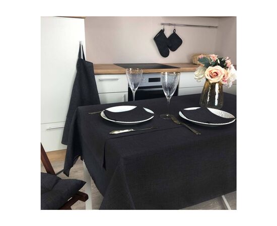 Скатерть Прованс Black Milan 136х220 см (4823093434707), изображение 2 Скатерть Прованс Black Milan 136х220 см (4823093434707), изображение 2