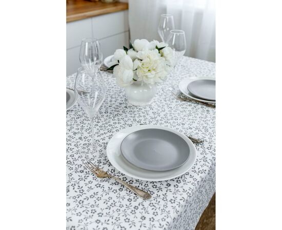 Скатерть Прованс MACAO цветок серый 133х180 см (4823093446793), изображение 2