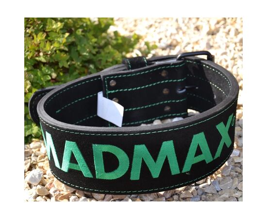 Атлетический пояс MadMax MFB-301 Suede Single Prong шкіряний Black/Green L (MFB-301_L), изображение 2 Атлетический пояс MadMax MFB-301 Suede Single Prong шкіряний Black/Green L (MFB-301_L), изображение 2