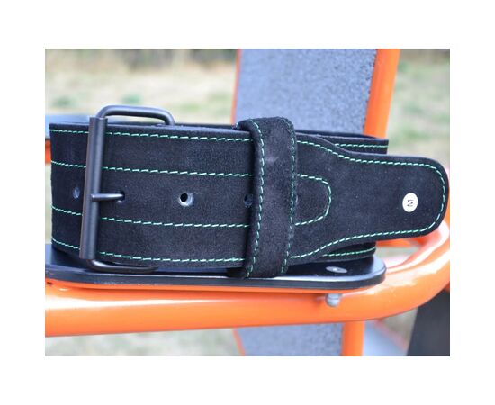 Атлетический пояс MadMax MFB-301 Suede Single Prong шкіряний Black/Green L (MFB-301_L), изображение 6 Атлетический пояс MadMax MFB-301 Suede Single Prong шкіряний Black/Green L (MFB-301_L), изображение 6