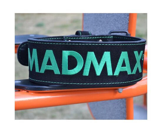 Атлетический пояс MadMax MFB-301 Suede Single Prong шкіряний Black/Green L (MFB-301_L), изображение 9 Атлетический пояс MadMax MFB-301 Suede Single Prong шкіряний Black/Green L (MFB-301_L), изображение 9
