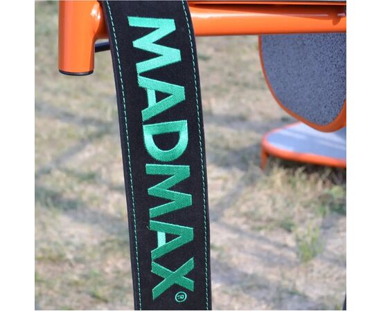 Атлетический пояс MadMax MFB-301 Suede Single Prong шкіряний Black/Green XXL (MFB-301_XXL), изображение 5 Атлетический пояс MadMax MFB-301 Suede Single Prong шкіряний Black/Green XXL (MFB-301_XXL), изображение 5