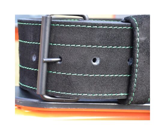 Атлетический пояс MadMax MFB-301 Suede Single Prong шкіряний Black/Green XXL (MFB-301_XXL), изображение 7 Атлетический пояс MadMax MFB-301 Suede Single Prong шкіряний Black/Green XXL (MFB-301_XXL), изображение 7