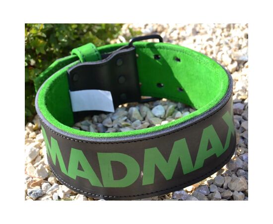 Атлетический пояс MadMax MFB-302 Quick Release Belt шкіряний Black/Green L (MFB-302_L), изображение 6 Атлетический пояс MadMax MFB-302 Quick Release Belt шкіряний Black/Green L (MFB-302_L), изображение 6