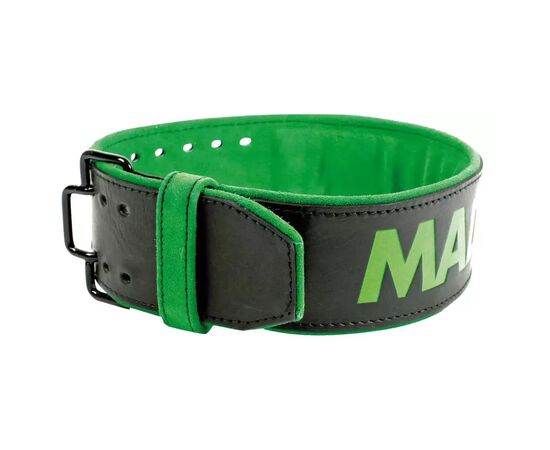 Атлетичний пояс MadMax MFB-302 Quick Release Belt шкіряний Black/Green L (MFB-302_L)