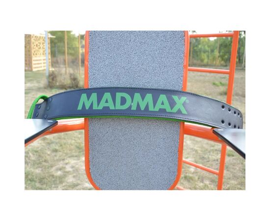 Атлетический пояс MadMax MFB-302 Quick Release Belt шкіряний Black/Green M (MFB-302_M), изображение 8 Атлетический пояс MadMax MFB-302 Quick Release Belt шкіряний Black/Green M (MFB-302_M), изображение 8