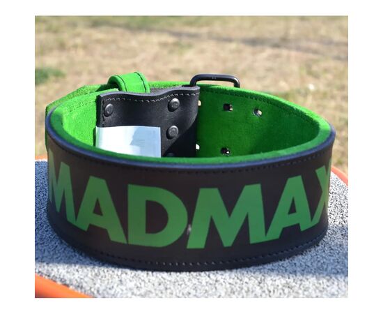 Атлетический пояс MadMax MFB-302 Quick Release Belt шкіряний Black/Green XL (MFB-302_XL), изображение 5 Атлетический пояс MadMax MFB-302 Quick Release Belt шкіряний Black/Green XL (MFB-302_XL), изображение 5