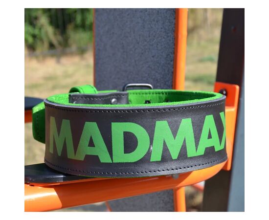Атлетический пояс MadMax MFB-302 Quick Release Belt шкіряний Black/Green XXL (MFB-302_XXL), изображение 2 Атлетический пояс MadMax MFB-302 Quick Release Belt шкіряний Black/Green XXL (MFB-302_XXL), изображение 2