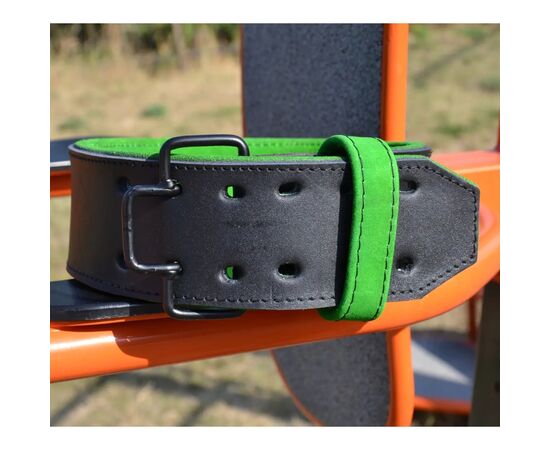 Атлетический пояс MadMax MFB-302 Quick Release Belt шкіряний Black/Green XXL (MFB-302_XXL), изображение 4 Атлетический пояс MadMax MFB-302 Quick Release Belt шкіряний Black/Green XXL (MFB-302_XXL), изображение 4