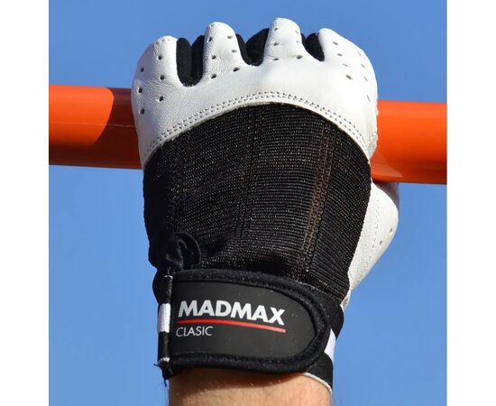 Перчатки для фитнеса MadMax MFG-248 Clasic White L (MFG-248-White_L), изображение 9 Перчатки для фитнеса MadMax MFG-248 Clasic White L (MFG-248-White_L), изображение 9