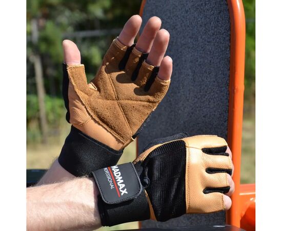 Перчатки для фитнеса MadMax MFG-269 Professional Brown L (MFG-269-Brown_L), изображение 6 Перчатки для фитнеса MadMax MFG-269 Professional Brown L (MFG-269-Brown_L), изображение 6
