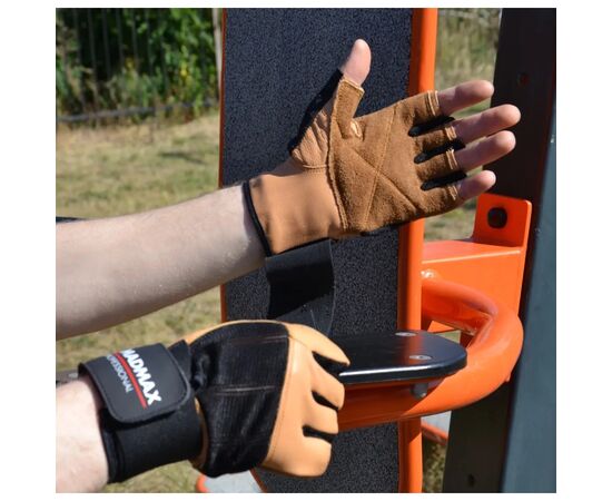 Перчатки для фитнеса MadMax MFG-269 Professional Brown L (MFG-269-Brown_L), изображение 8 Перчатки для фитнеса MadMax MFG-269 Professional Brown L (MFG-269-Brown_L), изображение 8