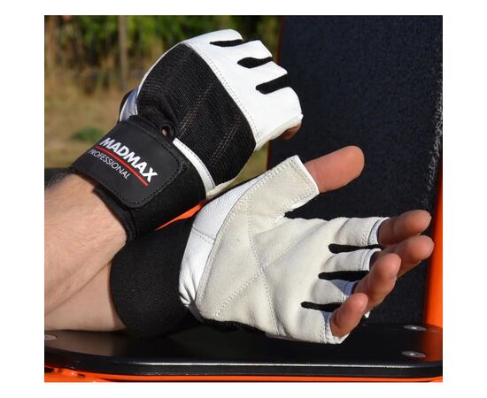 Перчатки для фитнеса MadMax MFG-269 Professional White XL (MFG-269-White_XL), изображение 4 Перчатки для фитнеса MadMax MFG-269 Professional White XL (MFG-269-White_XL), изображение 4