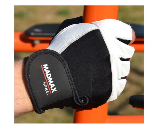 Перчатки для фитнеса MadMax MFG-444 Fitness White S (MFG-444-White_S), изображение 5 Перчатки для фитнеса MadMax MFG-444 Fitness White S (MFG-444-White_S), изображение 5
