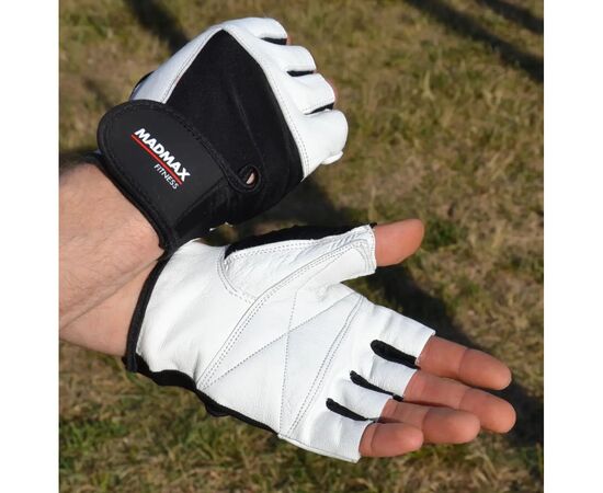 Перчатки для фитнеса MadMax MFG-444 Fitness White S (MFG-444-White_S), изображение 7 Перчатки для фитнеса MadMax MFG-444 Fitness White S (MFG-444-White_S), изображение 7