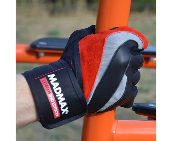 Перчатки для фитнеса MadMax MFG-568 Extreme 2nd edition Black/Red L (MFG-568_L), изображение 5 Перчатки для фитнеса MadMax MFG-568 Extreme 2nd edition Black/Red L (MFG-568_L), изображение 5
