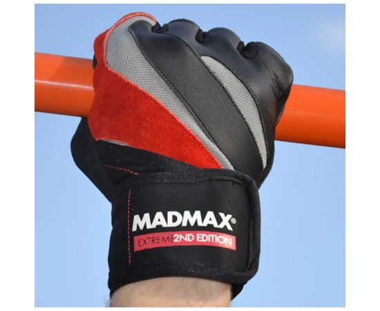 Перчатки для фитнеса MadMax MFG-568 Extreme 2nd edition Black/Red L (MFG-568_L), изображение 9 Перчатки для фитнеса MadMax MFG-568 Extreme 2nd edition Black/Red L (MFG-568_L), изображение 9