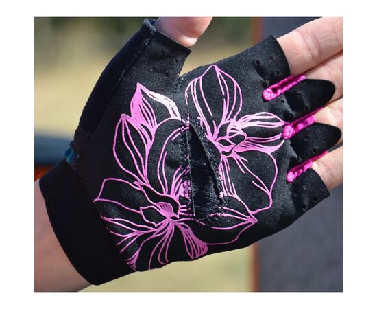 Рукавички для фітнесу MadMax MFG-770 Flower Power Gloves Black/Pink M (MFG-770_M), зображення 6 Рукавички для фітнесу MadMax MFG-770 Flower Power Gloves Black/Pink M (MFG-770_M), зображення 6