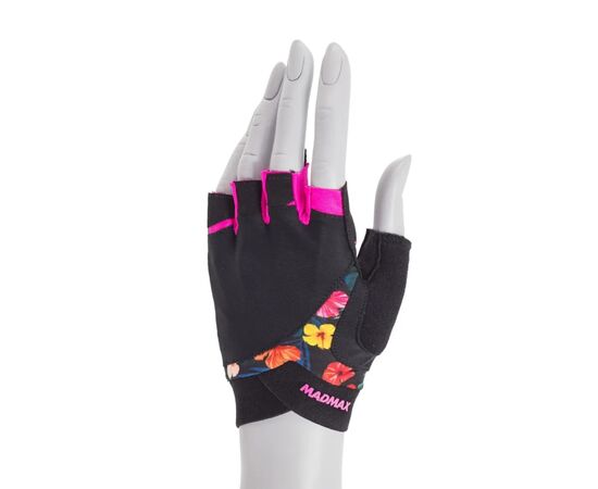 Рукавички для фітнесу MadMax MFG-770 Flower Power Gloves Black/Pink M (MFG-770_M)