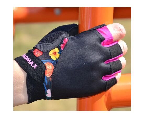 Рукавички для фітнесу MadMax MFG-770 Flower Power Gloves Black/Pink S (MFG-770_S), зображення 8 Рукавички для фітнесу MadMax MFG-770 Flower Power Gloves Black/Pink S (MFG-770_S), зображення 8
