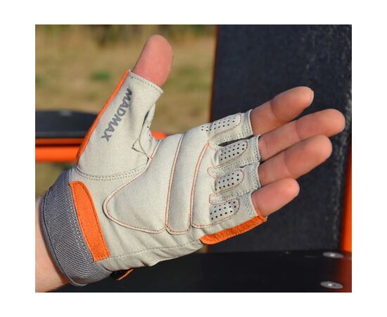 Перчатки для фитнеса MadMax MFG-850 Crazy Grey/Orange XL (MFG-850_XL), изображение 5 Перчатки для фитнеса MadMax MFG-850 Crazy Grey/Orange XL (MFG-850_XL), изображение 5