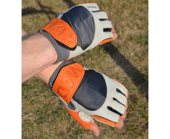 Рукавички для фітнесу MadMax MFG-850 Crazy Grey/Orange XXL (MFG-850_XXL), зображення 8